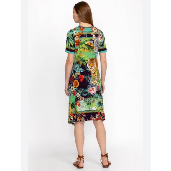 NWT Johnny Was Tigre’s Short Sleeve V-Neck Swing Dress - Picture 5 of 7